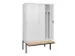 locker voor scheiding van kleding,HxBxD 2120x1200x815mm,4vak