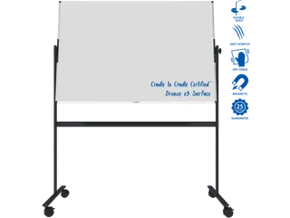 Legamaster UNITE PLUS kantelbaar whiteboard 100x150cm zwart onderstel - 4