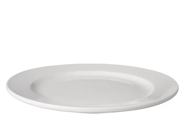 Bord brede rand Mammoet 24.5cm Wit doos 3 stuks