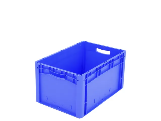 Euronorm Stapelkrat Pp 320x600x400mm Wand/bodem Gesloten Blauw 65l