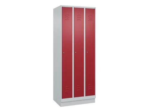locker,HxBxD 1950x750x500mm,3vak,vak B 250mm,cil.-slot,sokkel