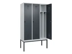 locker voor scheiding van kleding,HxBxD 2120x1200x500mm,3vak