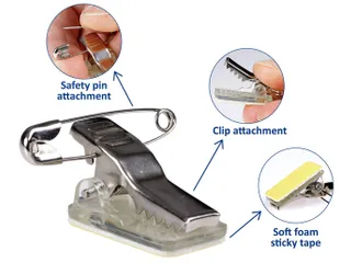 Clip met speld Europel zelfklevend voor badges - 8