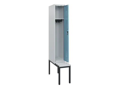 locker met bank,HxBxD 1950x300x815mm,1vak,vak B 300mm,cilinderslot