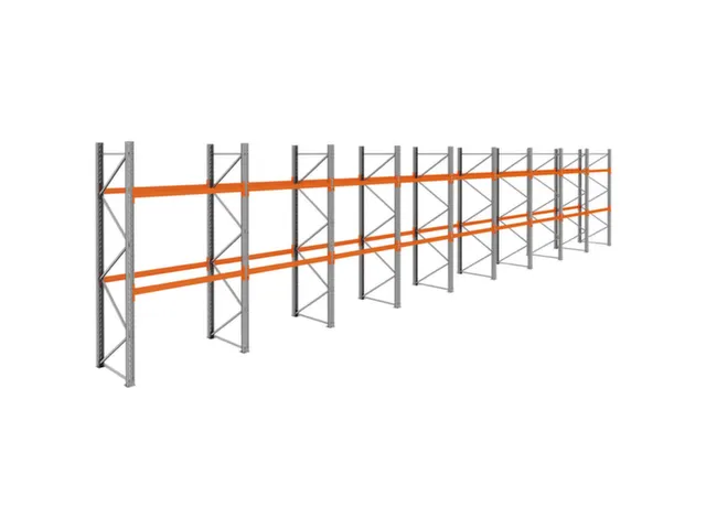 palletstelling,basis+8xaanbouw,HxBxD 3360x17425x1100mm,vakl. 3000kg