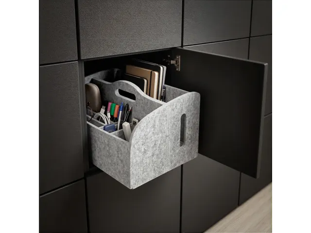 Lockerbox PET-vilt Klein lichtgrijs