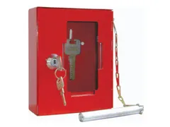 Q-Connect noodsleutelkast 12x4x15cm rood voor 1 sleutel