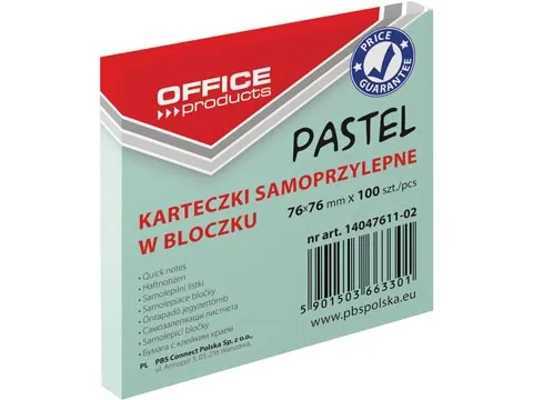 Memoblok Pastel 76x76mm 100 vel groen