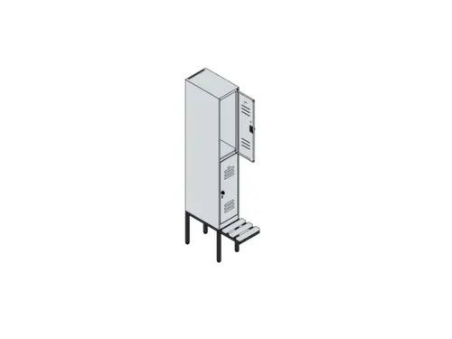Dubbeldekse dekenkist,HxBxD 2120x300x815mm,1x2vak.,vak B 300mm
