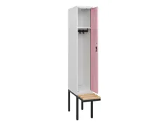locker met bank,HxBxD 1950x300x815mm,1vak,vak B 300mm,cilinderslot