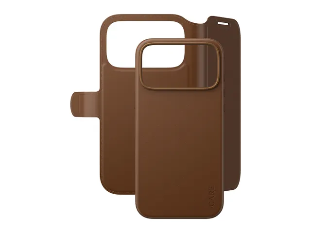 PanzerGlass CARE by Tango 2-in-1 Wallet Case Brown w. MagSafe iP
