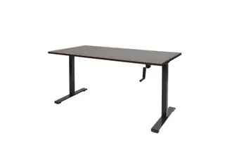 Slinger Bureau Zit-sta Zwart Poot 160x80cm Blad Logan Eiken - 1