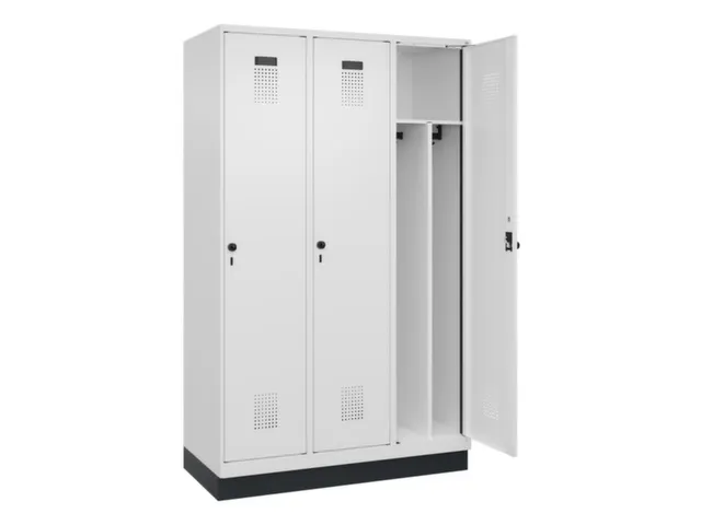 locker voor scheiding van kleding,HxBxD 1950x1200x500mm,3vak