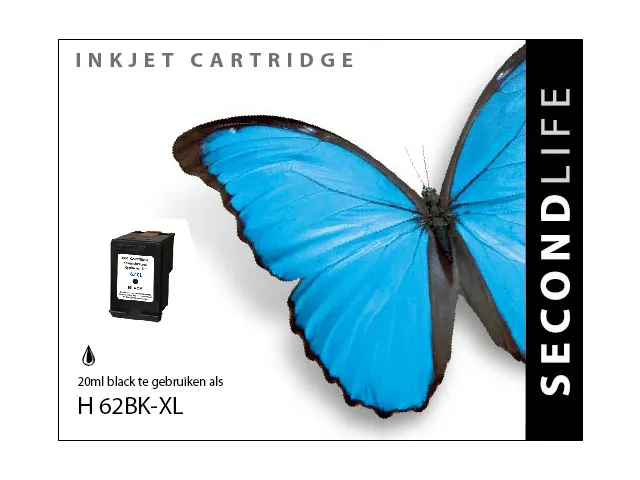 Cartouche SecondLife HP 62 XL noir