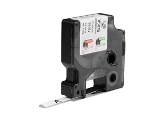 Labeltape Dymo Rhino industrieel krimpkous 9mm zwart op wit - 4