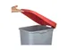 Denox Afvalcontainer Grijs/ Rood 110 liter