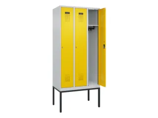 locker,HxBxD 2120x900x500mm,3vak,vak B 300mm,cil.-slot,voetonderstel - 1