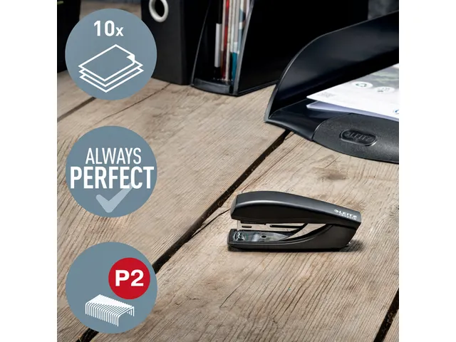 Nietmachine Leitz Nexxt Recycle mini 10 vel zwart