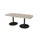 Linesto vergadertafel 200x100 deens ovaal lichtgrijs 25mm zwart