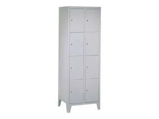 lockerkast,HxBxD 1850x600x500mm,2x4vakken,RAL7035,front RAL7035 - 2