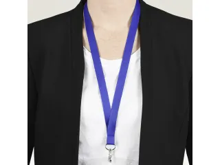 Lanyard Avery rPET blauw 440x15mm met karabijnhaak 10 stuks - 5