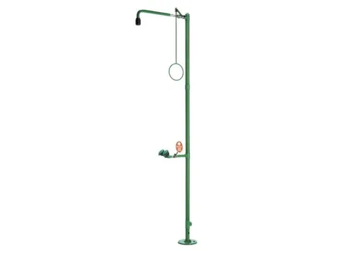 Plens-/Oogdouche,2Sproeikoppen Vast,75L/Min,Aansluiting 1 1/4 Inch Bin