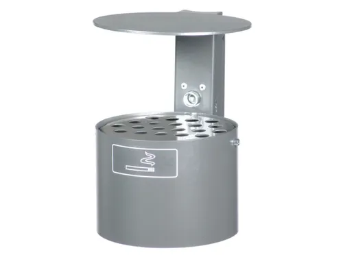 Asbak 4 liter HxØ 250x200mm Wandmontage Rond Overkapping Antraciet