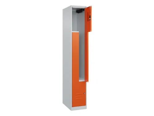 Z-garderobekast,HxBxD 1850x300x500mm,vak B 150/300mm,cil.-slot