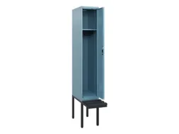 locker met bank,HxBxD 1950x300x815mm,1vak,vak B 300mm,cilinderslot