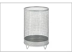 Afvalbak Draadgaas 75 Liter Vloeropstelling Staalplaatbodem Verzinkt