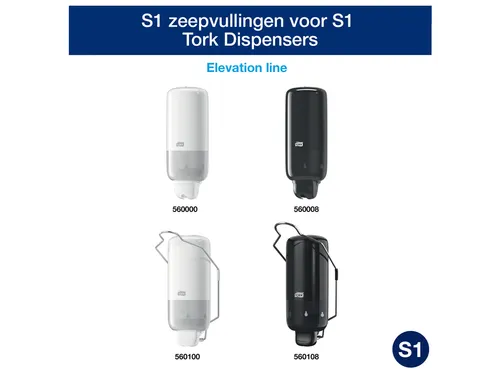 Alcohol gel Tork S1 voor handdesinfectie ongeparfumeerd 1000ml 420103