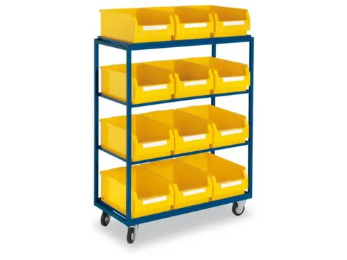 Bijzet- En Verzamelwagen 200kg 1315x1015x485mm 4 Etages Recht