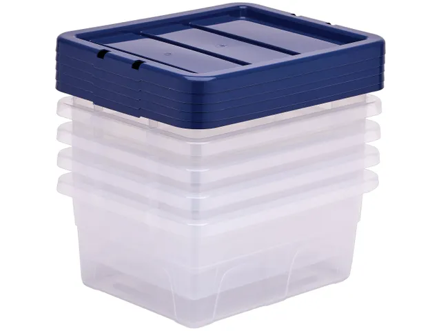 Opbergbox 15 Liter Transparant Blauw