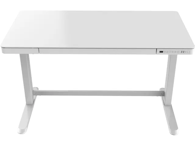 Bureau Assis-Debout électrique Verre Blanc 120cm