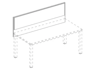 opzetpaneel,v. bureau,aanbouw achter,B 1000mm,NT-cherry,BN8078-grijs - 7