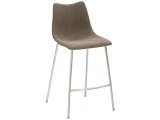 Barkruk mySOLO 4-poten RVS met Zitting kunstleder Vintage Modder - 1