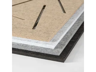 Akoestisch Bureaupaneel met patroon uitsnede 60x160cm Grijs - 4