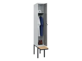locker met bank,HxBxD 2120x300x815mm,1vak,vak B 300mm,draaigrendel - 1