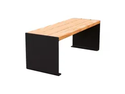 zitbank,B 1200mm,3latten,hout-zitting licht eikenhout,zitting H 450mm