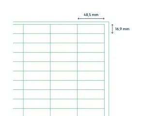 OUTLET Etiketten Zelfklevend Wit 68 op A4 48.5x16.9mm 1000 Vel - 2