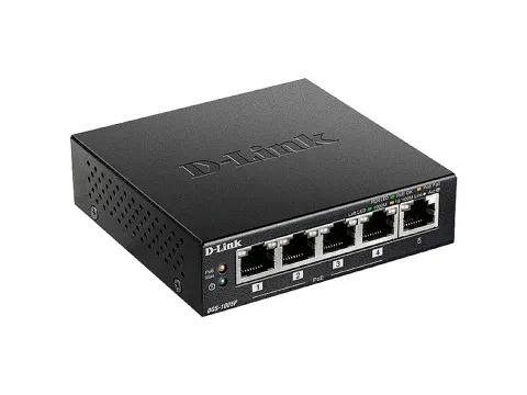 D-Link DGS-1005P/E DGS-1005P/E Netwerk switch 5 poorten 1 / 10 GBit/s