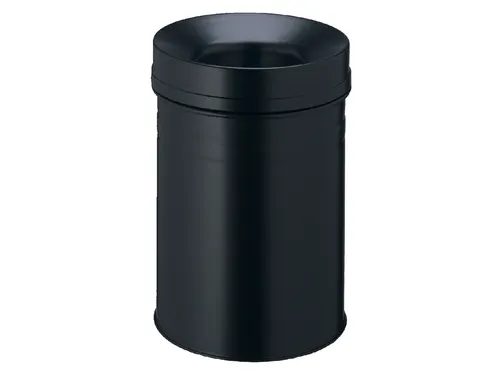 Papierbak+vlamdover 15 Liter Zwart