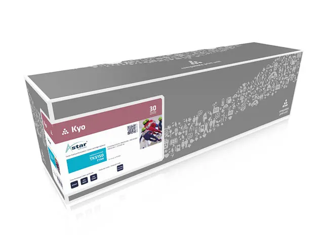 AS14150 Astar Kyocera TK5150 Ecosys toner cyaan rebuilt 10.000pag chip