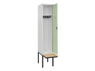 locker met bank,HxBxD 2120x400x815mm,1vak,vak B 400mm,cilinderslot - 1