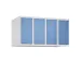 opzetkast,v. locker,4vak.,vak B 250mm,HxBxD 500x1000x500mm,vleugeldeur