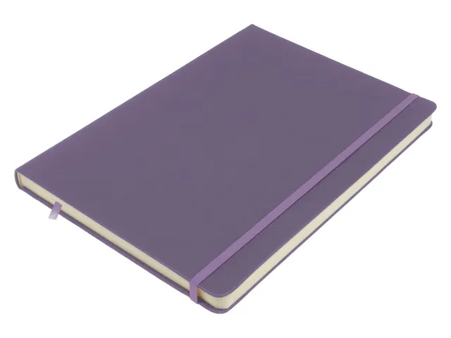 Schetsboek Kangaro A4 heather purple PU HC 80 vel 140gr roomwit met el