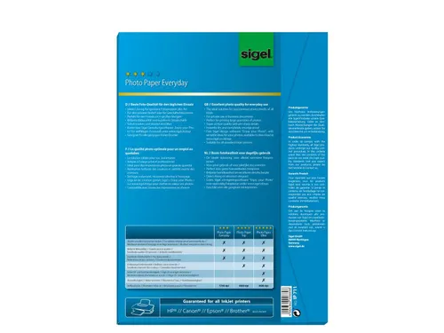 Inkjetfotopapier Sigel A4 Everyday+ 200 Gram Wit 50 Vel