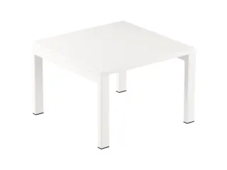bijzettafel HxBxD 400x600x600mm vierkant 4voeten wit vierkante buis - 1