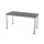 vergadertafel HxBxD 74x140x70cm rechthoekig MS-donkergrijs 4voeten Alu