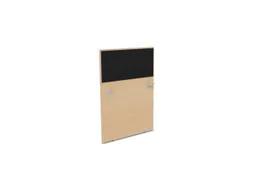 baliepaneel,v. bureau,aanbouw links,B 800mm,NE-esdoorn,BN8033-zwart